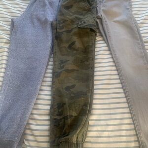 Gray, Camo, and Beige Pants  and shirts BLESSING bundle.